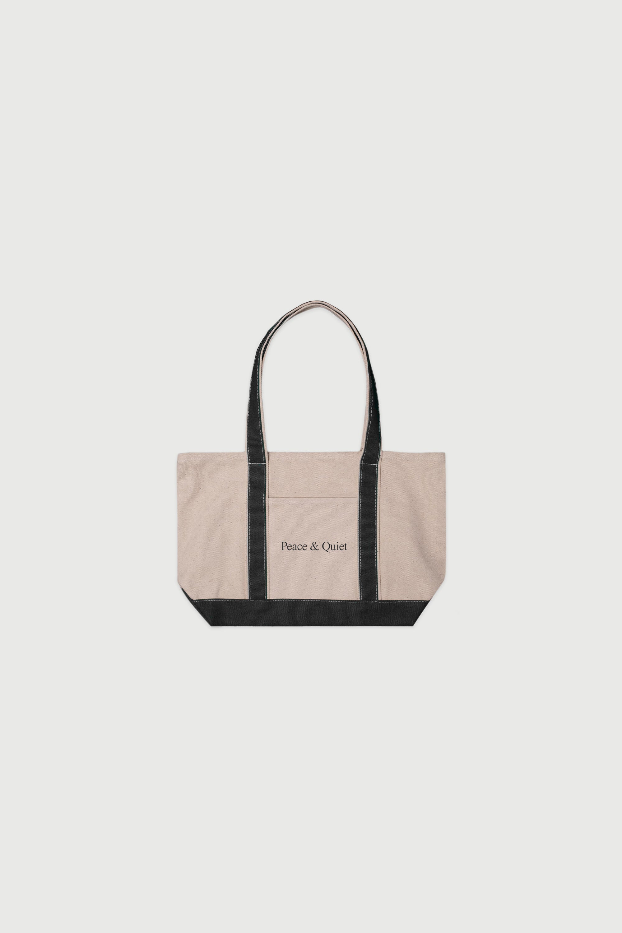 Classic Wordmark Boat Tote Bag - Black/Natural