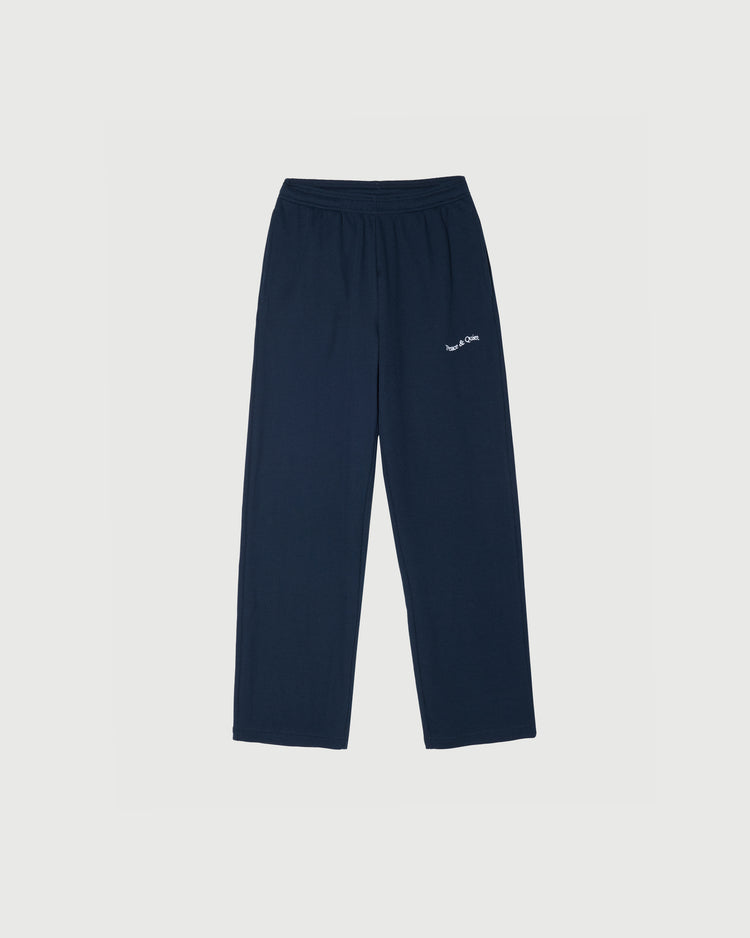 Wordmark Waffle Pants - Navy