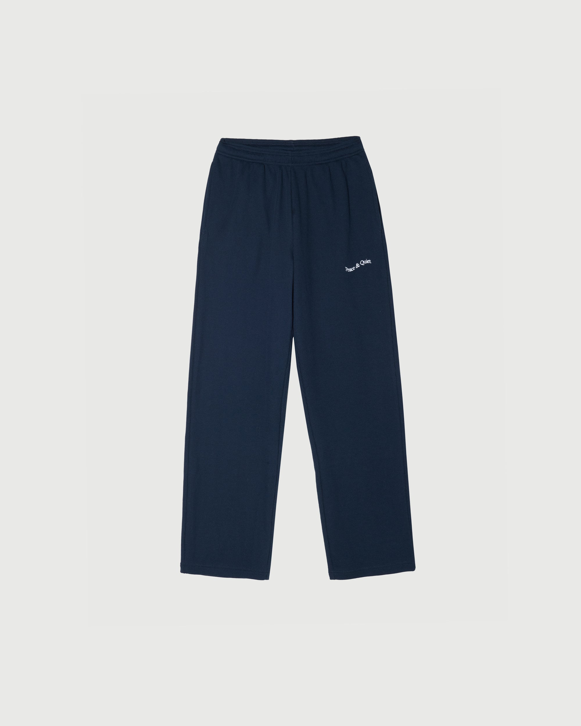 Wordmark Waffle Pants - Navy