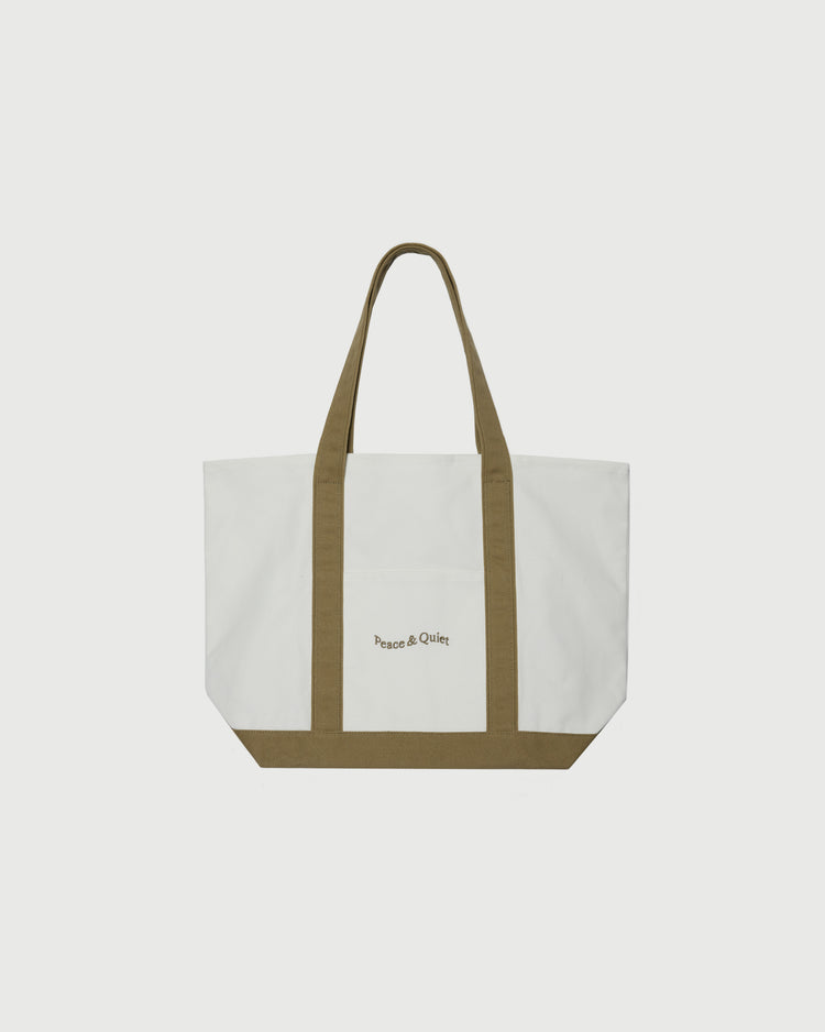 Stencil Boat Tote - Taupe