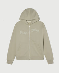 Stencil Zip Up Hoodie - Taupe