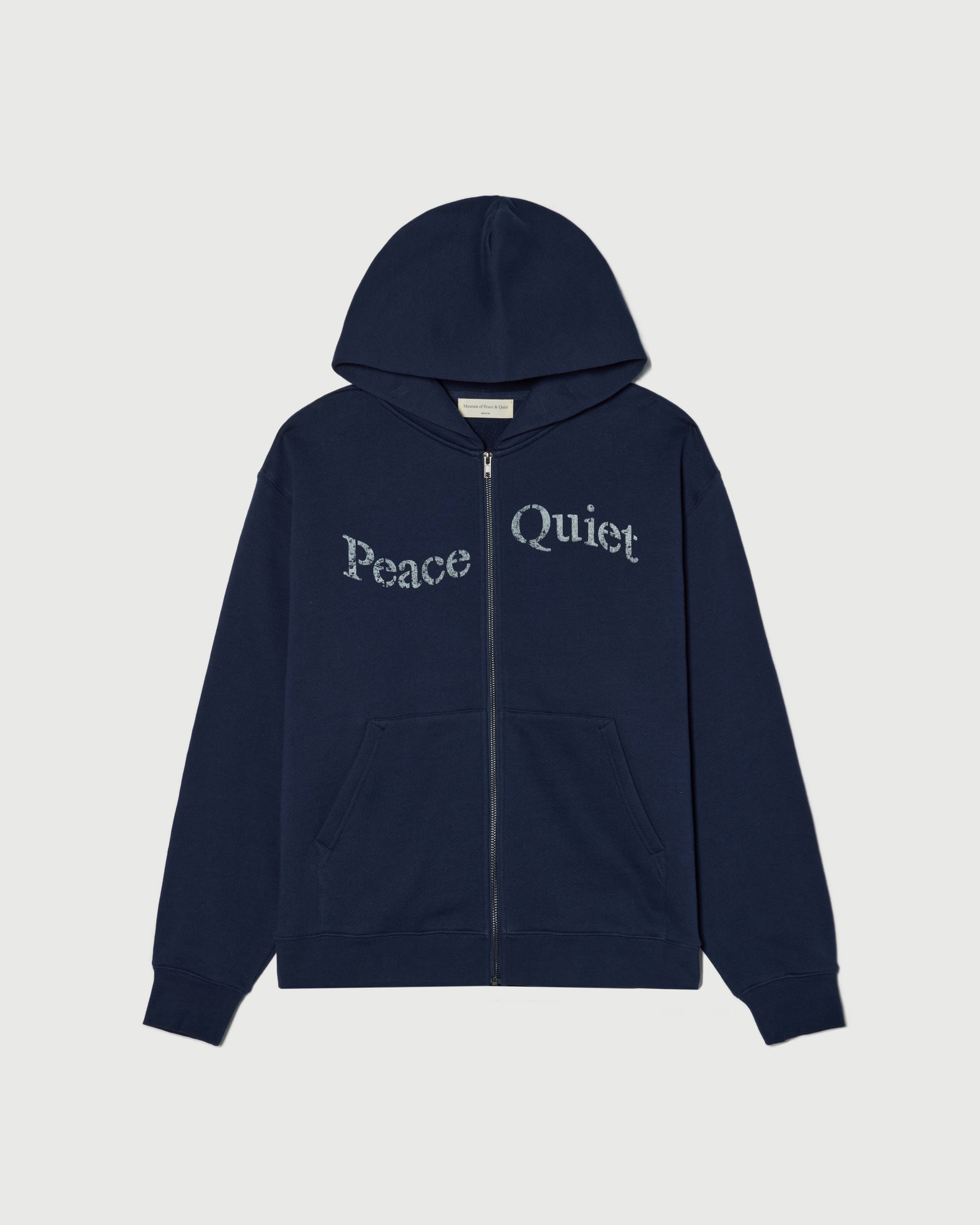 Stencil Zip Up Hoodie - Navy
