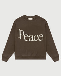 Jumbo Wordmark Crewneck - Brown