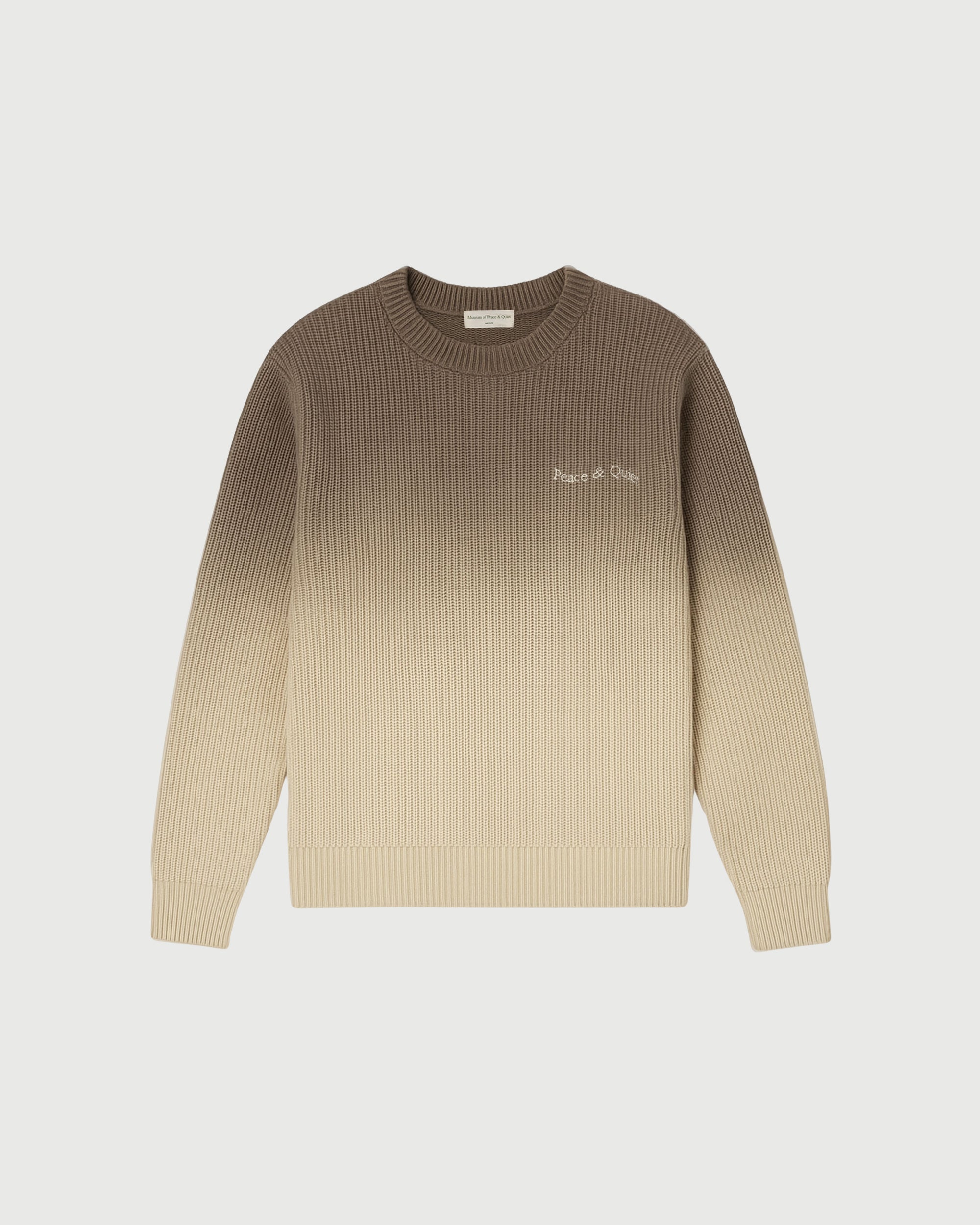 Wordmark Gradient Knit Sweater Brown