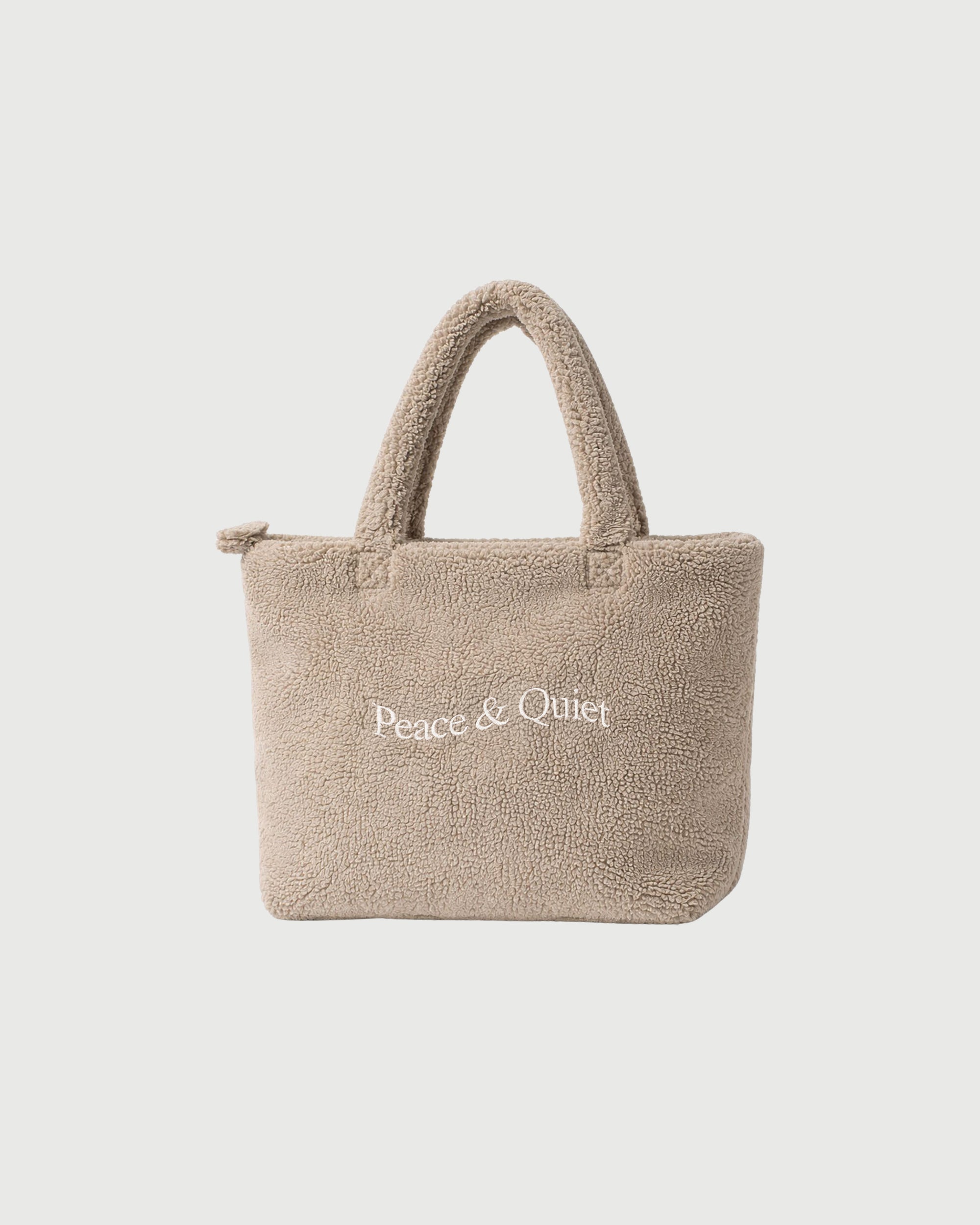 Wordmark Sherpa Tote - Taupe