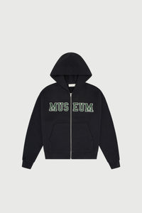 Museum Zip Up Hoodie - Black