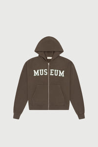 Museum Zip Up Hoodie - Coffee