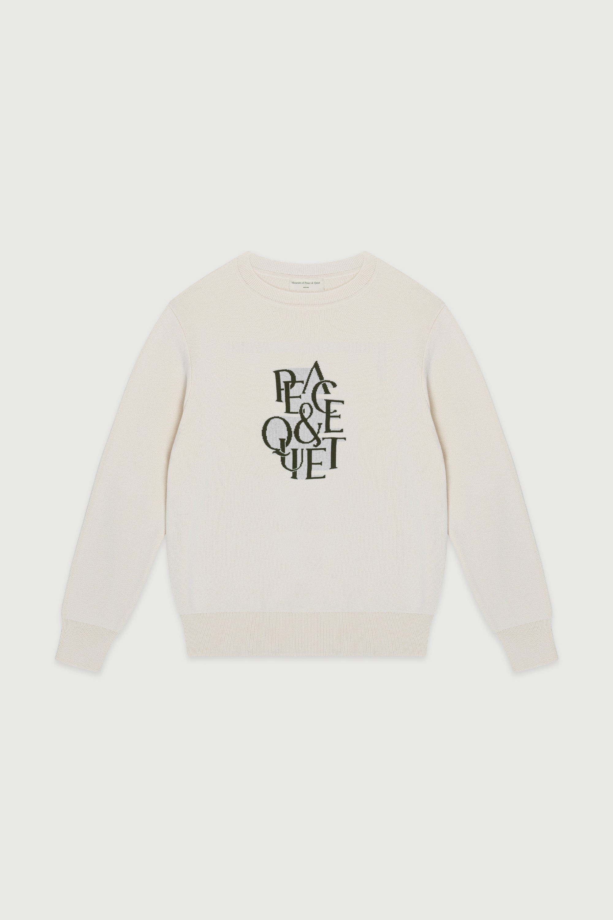 Serif Jacquard Sweater - Bone — Museum of Peace & Quiet
