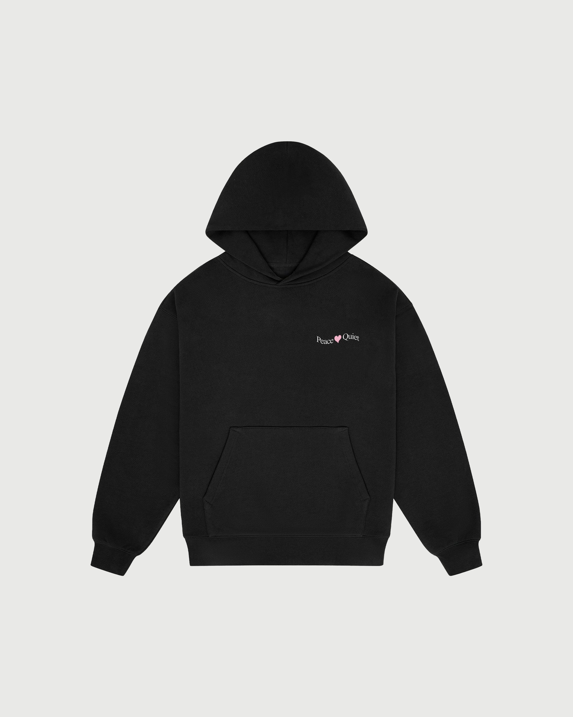 Wordmark Valentine Hoodie - Black
