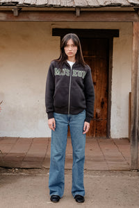 Museum Zip Up Hoodie - Black