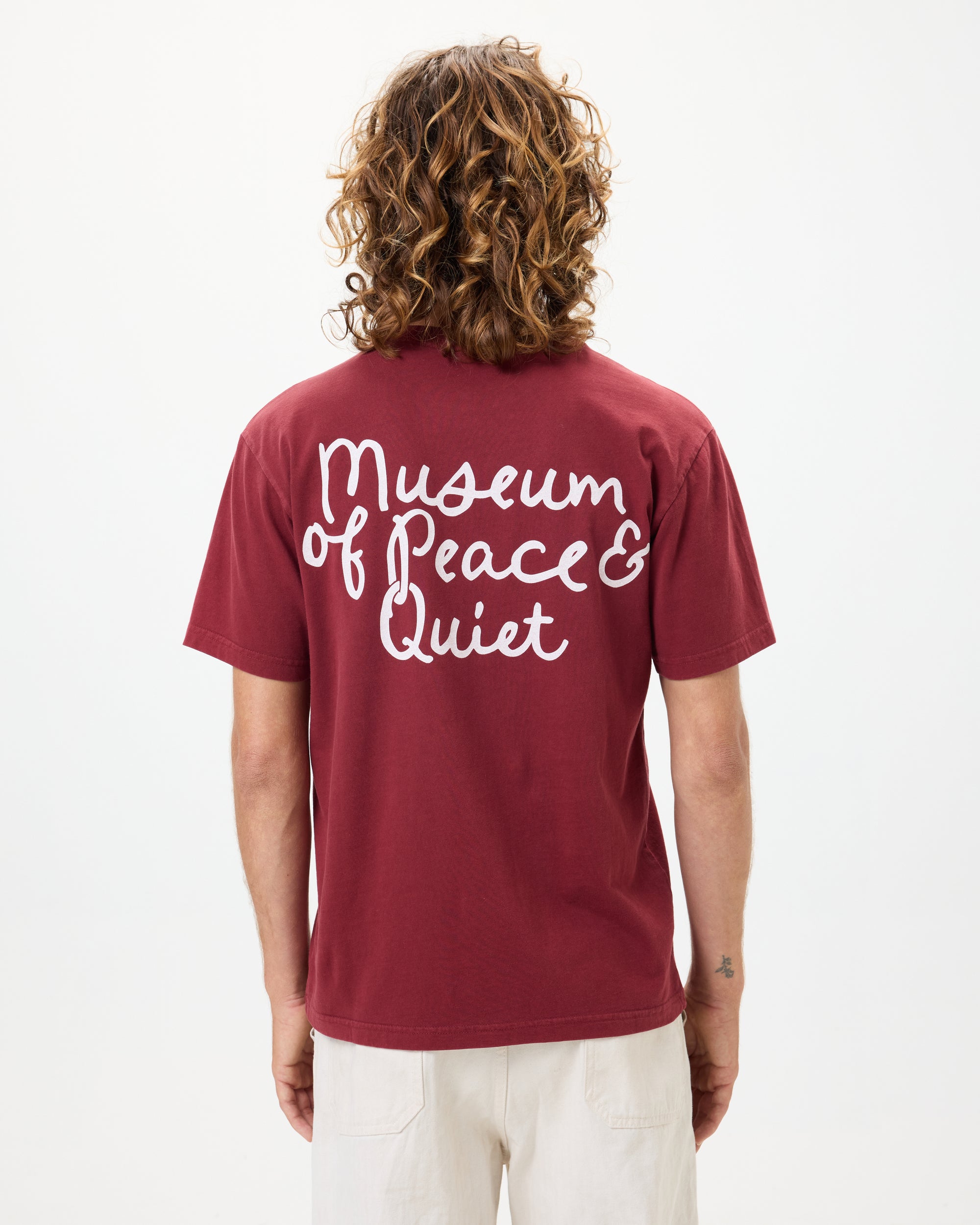 Scribble Tee - Burgandy