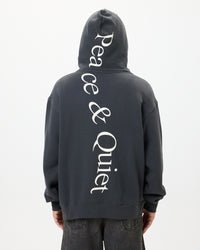 Wordmark Zip Up Hoodie - Black