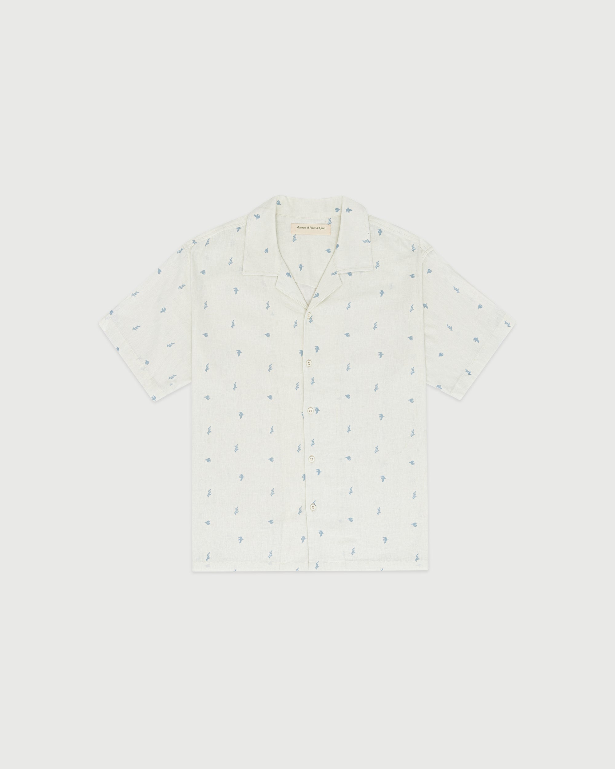Doves Linen Button Up — Museum of Peace & Quiet 