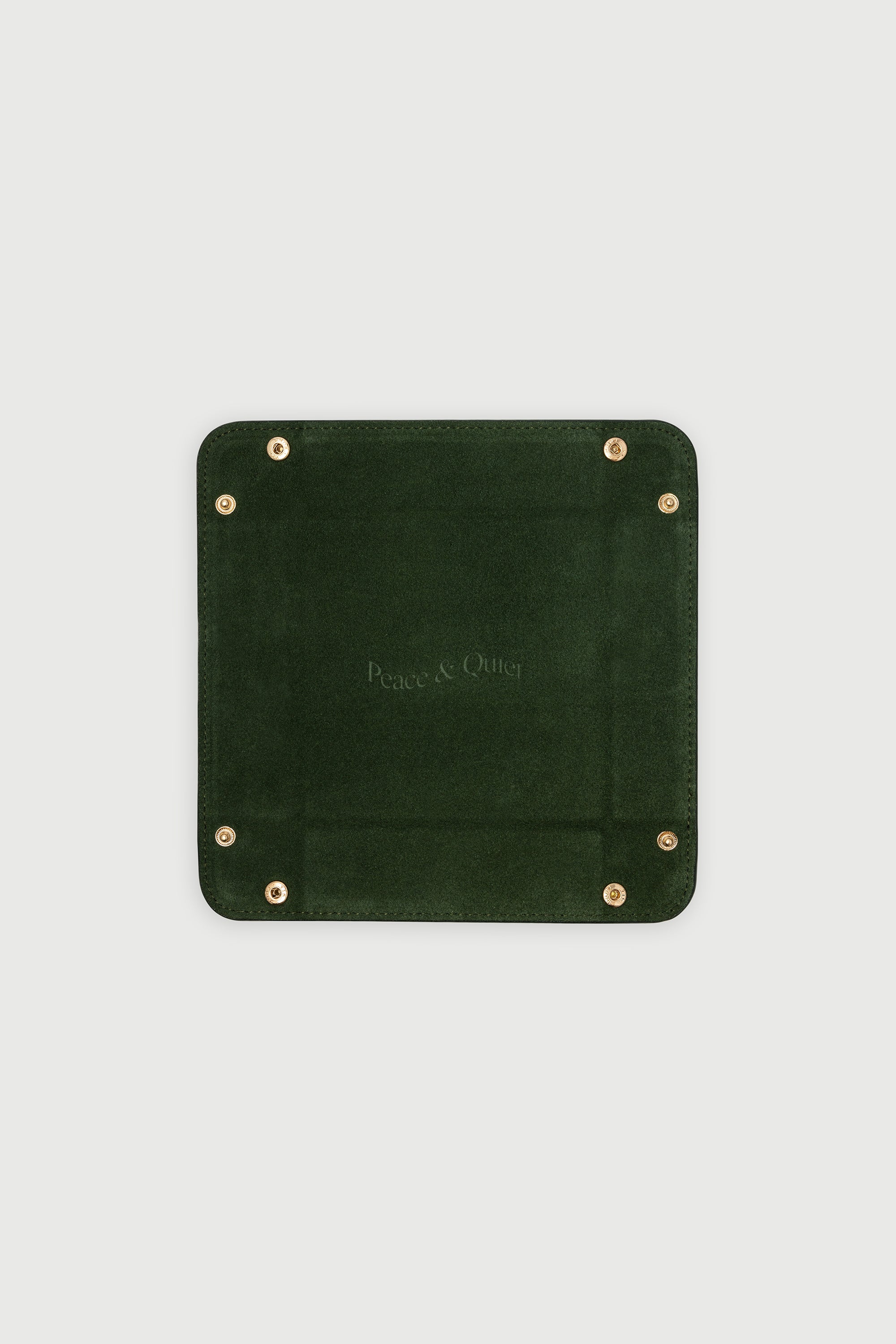 Wordmark Leather Catch All - Forest