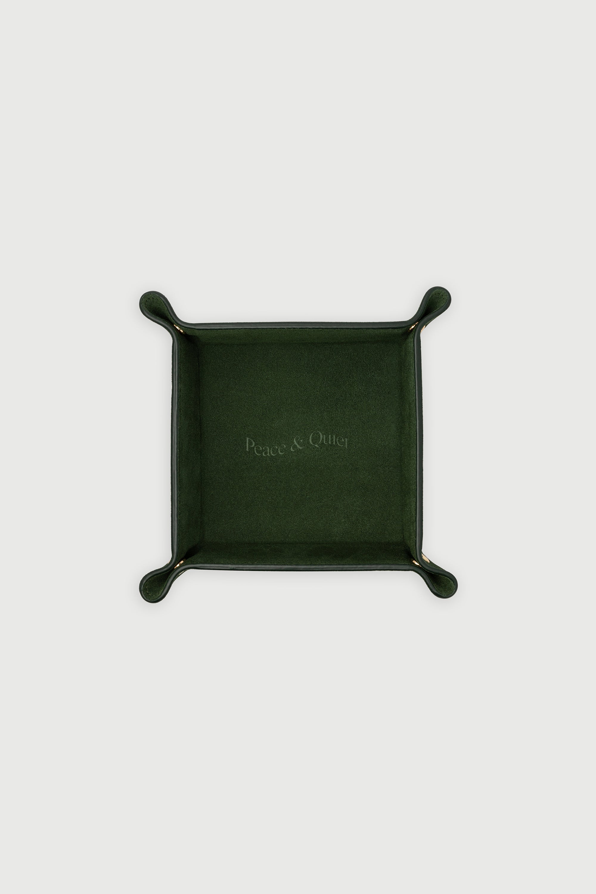 Wordmark Leather Catch All - Forest